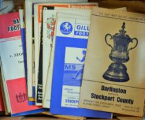Selection of Stockport County 1960s away football programmes covering a mix of programmes from