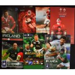 7x Ireland Six Nations rugby programmes from 2005 to 2017 mostly (A) to incl 2x v Italy (Croke Park)