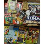 Assorted Football Ephemera - a box of mixed football ephemera includes cards, sticker albums,