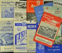 1954/1955 Manchester United away programme selection to include Newcastle United, Arsenal, Preston