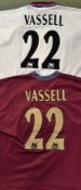 2001/02 Darius Vassell Signed Aston Villa match worn football shirt a long sleeved away shirt with