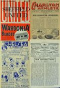 1946/1947 Wolverhampton Wanderers away football programmes at Arsenal, Chelsea, Charlton Athletic,