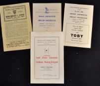 Interesting collection of Universities Rugby Programme from 1947 onwards: all played in Wales