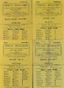 1946/1947 Wolverhampton Wanderers home reserve 4 page programmes v Derby County, Aston Villa,