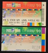 1999 Rugby World Cup final and quarter-final match tickets (2): for the final played at Cardiff