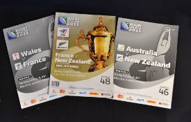 2011 Rugby World Cup final and semi-final programmes (3): to incl large format editions for the