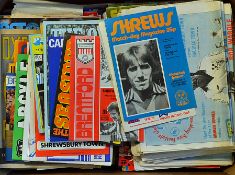 Collection of Shrewsbury Town football programmes for seasons 1970/71 to 1979/80 homes and aways