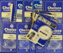 1958/60s Chelsea Home Football Programmes incomplete, includes League and FA Cup games, condition