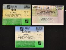 3x 1991 Rugby World Cup Semi Final and Quarter Final tickets to incl scarce quarter final played