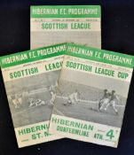 1949 and 1950 Hibernian v Falkirk football programmes plus 1950 v St. Mirren and 1955 v