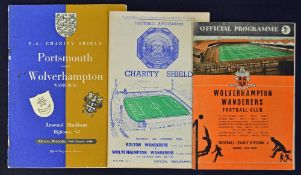 Collection of Charity Shield match programmes to include 1949 Portsmouth v Wolverhampton