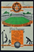 1954 Charity Shield match programme Wolverhampton Wanderers v West Bromwich Albion dated 29