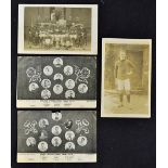Selection of Early Football Postcards to include Welsh and English International Teams 1911/12