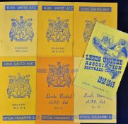 1948 Leeds United v Barnsley football programme together with 1951 Rotherham, 1952 Huddersfield,