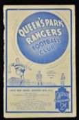 19/11/38 Queens Park Rangers Reserves v Bristol City Reserves football programme slight spine
