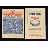 1948 England v Wales Rugby Programmes: Official and also more rare Pirate copies for this first