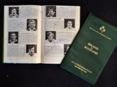 1982 Ireland v Scotland VIP fully signed rugby programme: signed by both teams to their player