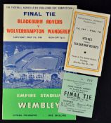 1960 FA Cup Final Wolverhampton Wanderers v Blackburn Rovers official programme, Steward ticket