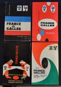 4x 1960's France v Wales rugby programmes: all played at Colombes to incl 1961, 1963, 1965 and