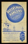 27/8/38 Queens Park Rangers Reserves v Reading Reserves football programme good condition.