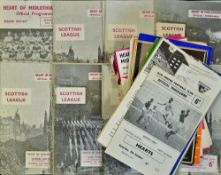 1960s Hearts home and away football programmes covering the whole decade, a wide variety included,