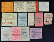 Wolverhampton Wanderers match tickets to include homes 1954/1955 Arsenal (FAC), 1957/1958 WBA,
