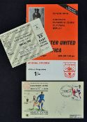 1968 European Cup Final Manchester United v Benfica match ticket plus first day cover dated 29 May