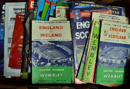 Large Collection of around 125 England home and away programmes from the 1950's onwards. Includes