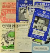 1949/1950 Manchester United away match programmes to include Newcastle United, Huddersfield Town,