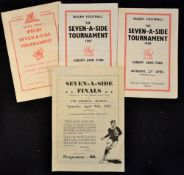 Quartet of Sevens Rugby Programmes: Second Snelling Sevens at Newport, 1955, won by Cardiff;