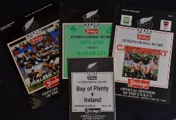 1992 Ireland Rugby tour to New Zealand programmes (4): to incl v Canterbury, v Bay of Plenty, v