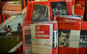 Collection of Crewe Alexandra home football programmes from 1970's and 1980's, some earlier, worth