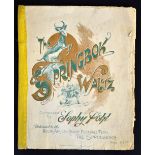 Rare 1906 South Africa Rugby Football Team commemorative music sheet - titled "The Springbok