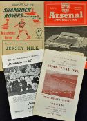 1958 FA Cup Semi-Final and Replay Manchester United v Fulham match programmes Shamrock Rovers v