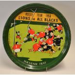 1966 British Lions rugby tour to New Zealand Souvenir drinks tray: officially produced and issued by