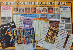 Football Shoot League Ladders 81/82, 82/83, 84/85, World Cup 1974 Sticker Album condition appears