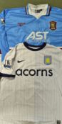 2009/10 Stuart Downing Aston Villa match worn football shirt No6 a short sleeve away shirt, plus a