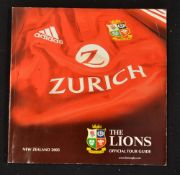 2005 British & Irish Lions Autographed Official Rugby Tour Guide: Colourful & informative 114 pp
