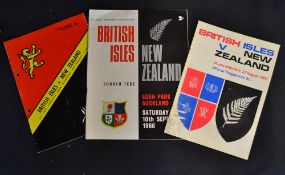 1966 British Lions v New Zealand Rugby Programmes (3): for the 2nd, 3rd & 4th Test matches - the