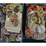 Quantity of Merlin 1995 Football 'Pogs' - includes few other football trade cards, Promatch