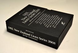 2005 British Lions Series in New Zealand Rugby Programmes in original binder and slip case - to incl