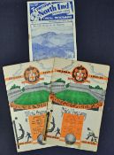 1950/1951 and 1951/1952 Wolverhampton Wanderers reserves v Preston North End football programmes