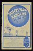 8/10/38 Queens Park Rangers Reserves v Fulham Reserves football programme slight spine damage.