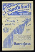 1938/1939 Preston North End v Wolverhampton Wanderers match programme at Deepdale 8 April 1939.
