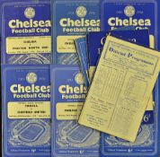 Collection of Chelsea home programmes 1945/46 Aston Villa (FAC), Charlton Athletic 1951/52