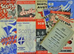 1935 onwards Scotland home football programmes running through to the 1960s includes 1935, 1941,