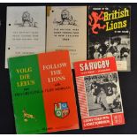 British Lions Pre-Tour Rugby Guides and Itinerary from 1950's onwards (5): to incl tour to New