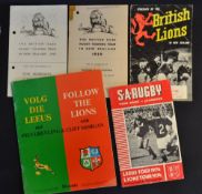 British Lions Pre-Tour Rugby Guides and Itinerary from 1950's onwards (5): to incl tour to New
