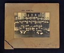 1925 New Zealand Kiwi Rugby League team photograph: on original photographers mount with hand
