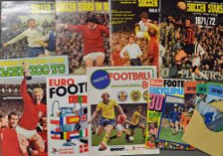 Football Stickers Albums includes 1970 World Cup appears complete, 1977 Euro Football incomplete,